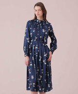 【SALE／40%OFF】ANAYI ボタニカルサテンプリントタック ワンピース アナイ ワンピース・ドレス ワンピー…