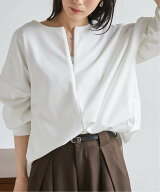 【SALE／25%OFF】Ranan 裏起毛ハーフジップコクーン長袖チュニック ラナン トップス スウェット・トレー…