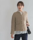 『WEB/一部店舗限定』ウール混ブークレニットジャケット