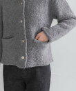 『WEB/一部店舗限定』ウール混ブークレニットジャケット