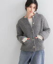 『WEB/一部店舗限定』ウール混ブークレニットジャケット