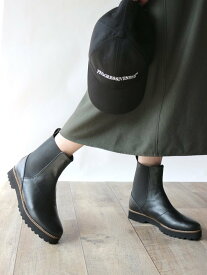 Fin 厚底サイドゴアブーツ フィン シューズ・靴 ブーツ ブラック【送料無料】