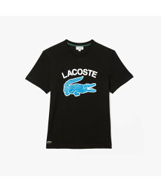 【SALE／40%OFF】LACOSTE カレッジプリントTシャツ ラコステ トップス カットソー・Tシャツ ブラック ホワイト グリーン ネイビー ブルー シルバー【送料無料】