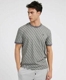 GUESS GUESS ロゴTシャツ (M)Eco Colin Logo Tee ゲス トップス カットソー・Tシャツ グレー ブラウン ブルー【送料無料】