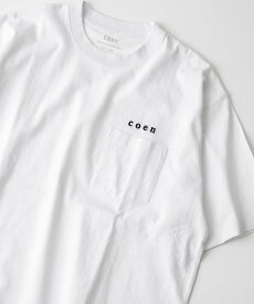 coen USAコットンコーエンロゴ刺繍Tシャツ コーエン トップス カットソー・Tシャツ ホワイト ブラック