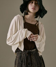 FashionLetter UPF50+ 接触冷感 指穴付き クロップド丈ラッシュガードパーカー ビーフラット 水着・スイムグッズ ラッシュガード ブラック ホワイト ベージュ