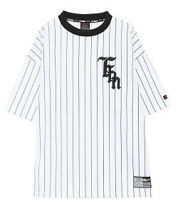 SELECT BRANDS FUBU/�t�u Mesh Stripe S/S T-shirts(MENS) �W���b�N���[�Y �g�b�v�X �J�b�g�\�[�ET�V���c �u���b�N �z���C�g�y���������z
