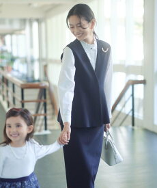 UNITED ARROWS green label relaxing [size SHORTあり]fleurie(フルリー) ペプラム ジレ ユナイテッドアローズ グリーンレーベルリラクシング トップス ベスト・ジレ ホワイト ネイビー【送料無料】