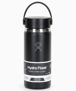 Hydro Flask 16OZ WIDE MOUTH �t���[�N�X�X�g�A �H��E�������E�L�b�`���p�i �O���X�E�}�O�J�b�v�E�^���u���[ �u���b�N �x�[�W�� �s���N �l�C�r�[ �p�[�v�� �z���C�g�y���������z
