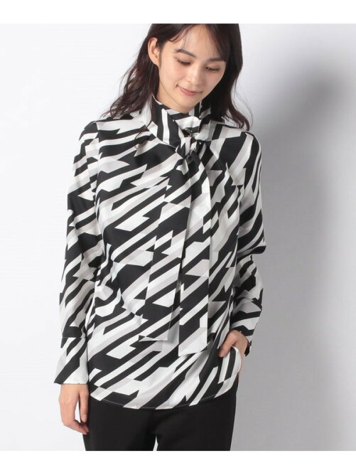 Madam Joconde ジオメトリック柄ツイル ボウタイブラウス Rakuten Fashion 楽天ファッション 旧楽天ブランドアベニュー Bw0375