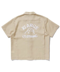 XLARGE DRAWING OG S/S WORK SHIRT シャツ XLARGE エクストララージ トップス シャツ・ブラウス ベージュ ブラック グリーン ネイビー【送料無料】