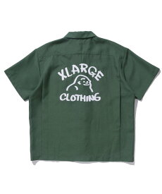 XLARGE DRAWING OG S/S WORK SHIRT シャツ XLARGE エクストララージ トップス シャツ・ブラウス ベージュ ブラック グリーン ネイビー【送料無料】