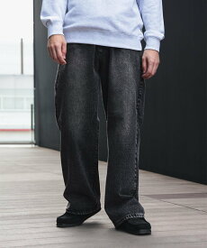 BEAMS HEART MEN ブラスト ワイド ストレート デニム ビームス ハート パンツ ジーンズ・デニムパンツ ブルー ブラック ブラウン【送料無料】