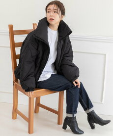 【SALE／50%OFF】PREFERIR スタンドネック中わたブルゾン プレフェリール ジャケット・アウター ブルゾン・ジャンパー ブラック ベージュ カーキグリーン【送料無料】