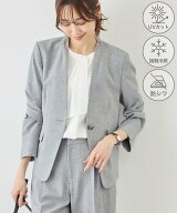 ROPE' PICNIC リネンライクシリーズ ドライタッチノーラペルジャケット/UVカット・接触冷感・防シワ ロペ…