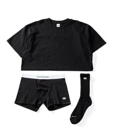 ADAM ET ROPE' HOMME 《別注》【FRUIT OF THE LOOM/フルーツ オブ ザ ルーム】 TRAVEL 3pcs PAC アダムエロペ トップス カットソー・Tシャツ ブラック ホワイト【送料無料】