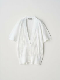 【SALE／30%OFF】JOHN SMEDLEY リブドルマンスリーブコットンニットカーディガン ｜ S4745 ｜ 30G ジョンスメドレー トップス ニット ホワイト【送料無料】