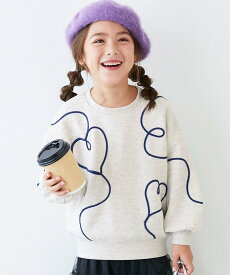 【SALE／25%OFF】devirock ハート刺繍 裏起毛トレーナー トレーナー トップス 25AW デビロック トップス スウェット・トレーナー ブラック