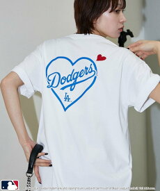 【SALE／20%OFF】PUBLUX ＜機能性素材＞別注 MLB バックプリント ハート Tシャツ 限定展開 フリークスストア トップス カットソー・Tシャツ ネイビー ホワイト ピンク ブラック グレー ブラウン【送料無料】