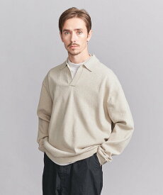 【SALE／40%OFF】BEAUTY&YOUTH UNITED ARROWS ブークレ コットン スキッパー ニット -ウォッシャブル- ユナイテッドアローズ アウトレット トップス ニット ホワイト グレー【送料無料】