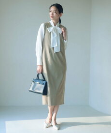 UNITED ARROWS green label relaxing [size SHORTあり]fleurie(フルリー) ジャンパースカート ユナイテッドアローズ グリーンレーベルリラクシング ワンピース・ドレス ジャンパースカート ベージュ ネイビー【送料無料】