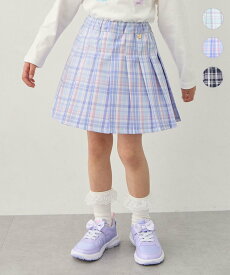 【SALE／15%OFF】ANY KIDS チェックプリーツスカパン エニィ スカート その他のスカート ブルー グリーン ネイビー