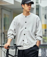 FREAK'S STORE ウォッシャブル スウェットライク クルーネックニット カーディガン/静電気ケア 26AW フリ…