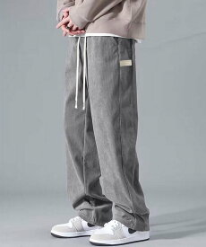 【SALE／30%OFF】AsaAura コーデュロイワイドパンツ メンズ 韓国風 ミニミニストア パンツ その他のパンツ ブラウン グレー ブラック