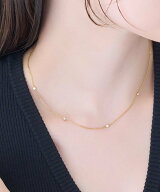 Phoebe 【金属アレルギー対応】ステーションビジューチョーカー/サージカルステンレス ジュエルアディク…
