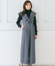 【SALE／30%OFF】Feroux フリルデザイン サロペット パンツ フェルゥ オールインワン・オーバーオール オーバーオール・サロペット ブラック【送料無料】