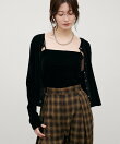 ベロアショートカーディガン