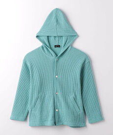 【SALE／70%OFF】UNITED ARROWS green label relaxing TJ ワッフルフード カーディガン 100-130cm ユナイテッドアローズ アウトレット トップス パーカー・フーディー グレー ベージュ ブルー