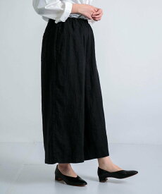 【SALE／30%OFF】D.M.G. 25リネンキャンバス ガウチョパンツ ドミンゴ パンツ その他のパンツ ブルー ネイビー ブラック イエロー ベージュ【送料無料】