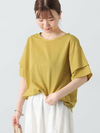 【SALE／50%OFF】Lugnoncure プレーティング袖タックTシャツ テチチ トップス カットソー・Tシャツ ホワイト ベージュ ブラック イエロー ネイビー