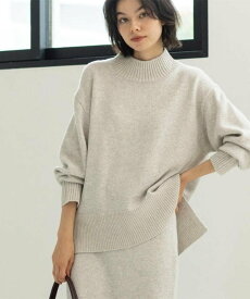 【SALE／30%OFF】OPAQUE.CLIP ラメスパンコールハイネックニット/セットアップ対応可【洗濯機OK】 オペークドットクリップ トップス ニット ベージュ ピンク グレー