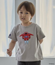 【SALE／24%OFF】petit main 【Disney】【接触冷感】ベイマックス / アップリケTシャツ ナルミヤオンライン トップス カットソー・Tシャツ ピンク ホワイト ブルー グレー
