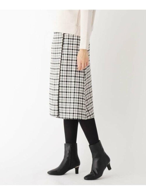 Soup 大きいサイズあり 13号 千鳥ミモレラップスカート Rakuten Fashion 楽天ファッション 旧楽天ブランドアベニュー By3380