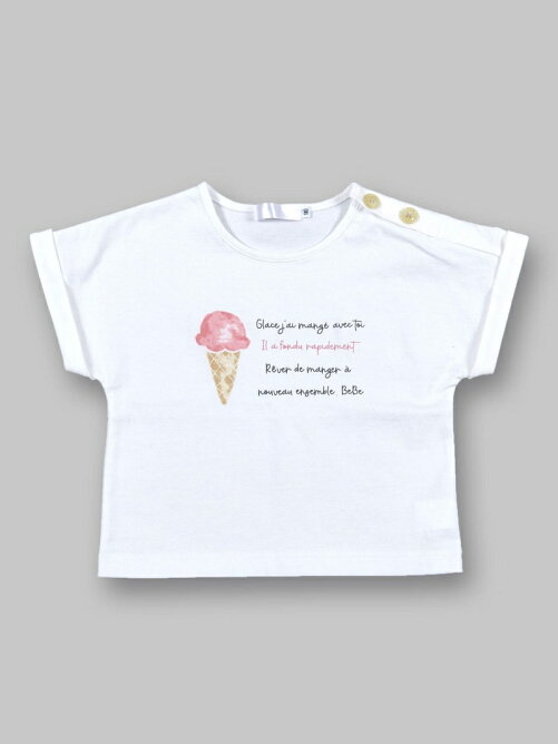 Bebe Online Store 水彩 タッチ アイスクリーム プリント Tシャツ 80 100cm Rakuten Fashion 楽天ファッション 旧楽天ブランドアベニュー Cq80