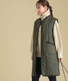 Ray BEAMS LAVENHAM / Longline Thornham Womens ビームス ウイメン トップス ベスト・ジレ ブラック グリーン【送料無料】