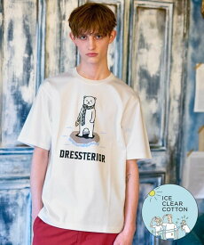 DRESSTERIOR 【接触冷感/抗菌防臭/消臭】ICE CLEAR COTTON アイスベアTシャツ ドレステリア トップス カットソー・Tシャツ ホワイト ブラック レッド【送料無料】