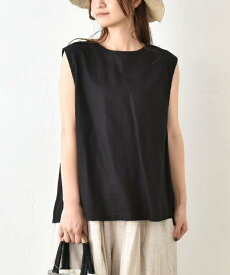 hagumu hagumu｜バックギャザーノースリーブプルオーバー [[hag-145]][C] ハグハグ トップス カットソー・Tシャツ ブラック【送料無料】