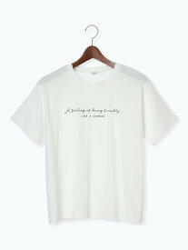 【SALE／60%OFF】Te chichi TERRASSE 【接触冷感】筆記体ロゴプリントTシャツ テチチ トップス カットソー・Tシャツ グレー ホワイト ブラック