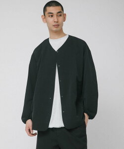 EKAL DOT AIR NO COLLOR CARDIGAN �A�[�o�����T�[�`�h�A�[�Y �g�b�v�X �J�[�f�B�K�� �u���b�N �I�����W �l�C�r�[�y���������z