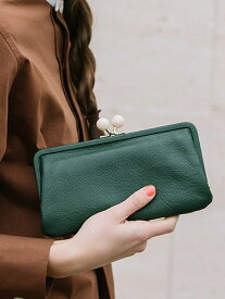 perche (L)ペルケ perche/アクリル玉がま口長財布 アンビリオン 財布・ポーチ・ケース 財布 イエロー ブラック グレー シルバー ベージュ ネイビー グリーン ブルー ブラウン パープル【送料無料】