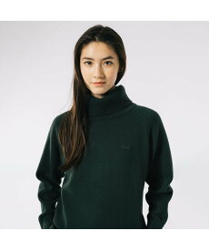 LACOSTE ミドルゲージタートルネックニットセーター ラコステ トップス ニット グリーン ベージュ ホワイト パープル グレー ブラウン オレンジ【送料無料】