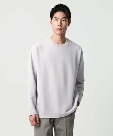 【SALE／50%OFF】UNITED ARROWS green label relaxing 【WEB限定】リップル フェイクレイヤード ロングスリーブ Tシャツ -吸水速乾・抗菌- ユナイテッドアローズ グリーンレーベルリラクシング トップス カットソー・Tシャツ グレー ネイビー ホワイト