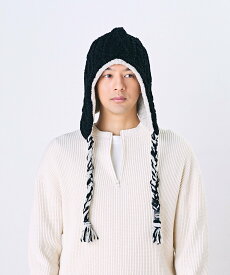 CA4LA MOLE FLAP WATCH RV カシラ 帽子 ニット帽・ビーニー ブラック グリーン【送料無料】