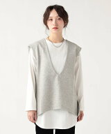 【SALE／50%OFF】BEAMS HEART WOMEN 【4/23新規値下げ】Vネックベスト*ロングスリーブT(セットアイテム) …