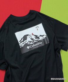 【SALE／10%OFF】Columbia ガチャピン・ムック×Columbia×FREAK'S STORE 別注 インペリアルパーク マウンテンモチーフ バックプリント Tシャツ【限定展開】 フリークスストア トップス カットソー・Tシャツ グレー ホワイト ベージュ ブラック【送料無料】