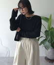 袖チュールリブプルオーバーII